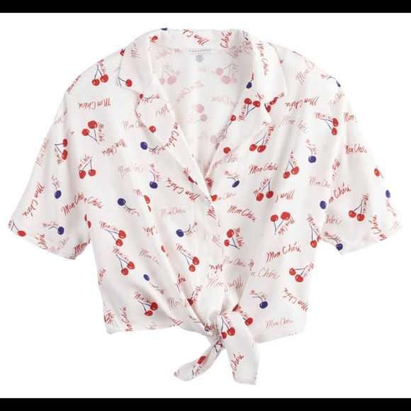 POPSUGAR Tops - NWOT Popsugar | camp shirt in mon cherie